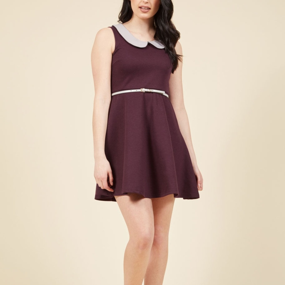 Modcloth Retro Work to Play Dress Peter Pan Collar